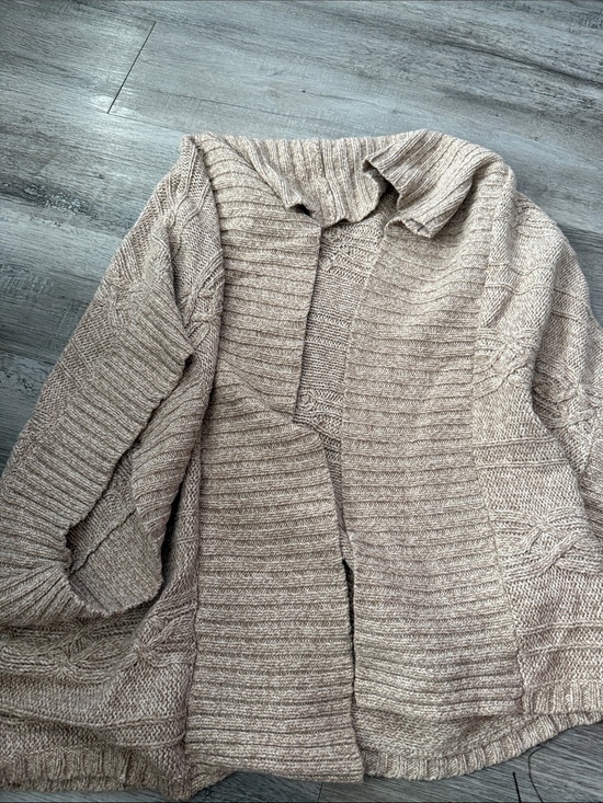 Old Navy Sweaters - Old Navy Beige Open-Front Ribbed Knit Cardigan